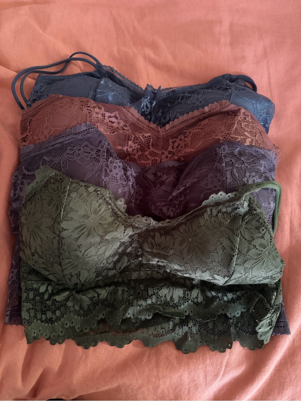 Lace Bralette Bustier - Olive, Plum, Rust, Navy